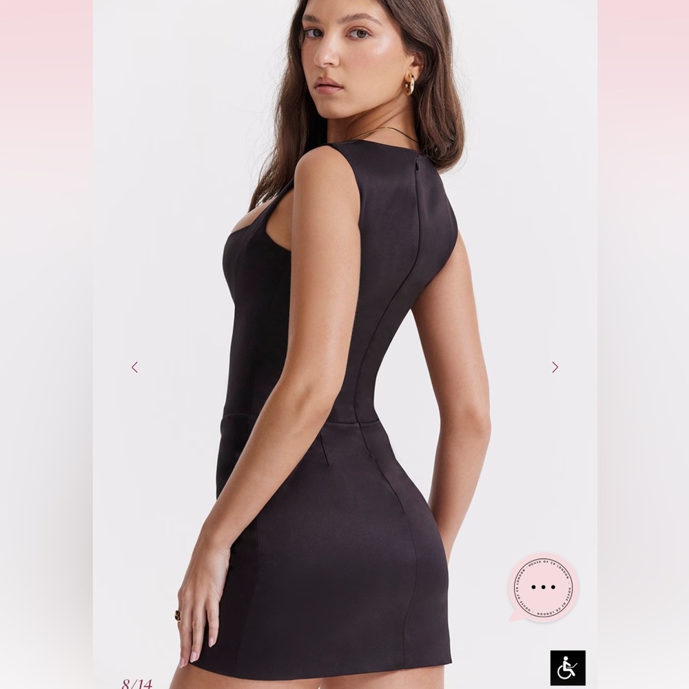 House of CB Enya Black Corset Mini Dress - Picture 4 of 10